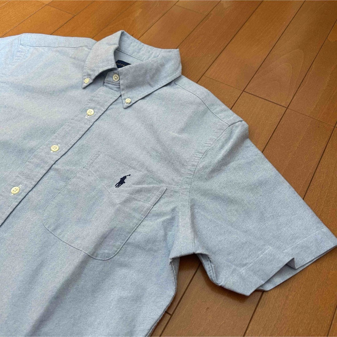 Ralph Lauren(ラルフローレン)の新品 90s POLO Ralph Lauren 半袖BDシャツ ブルー メンズのトップス(シャツ)の商品写真