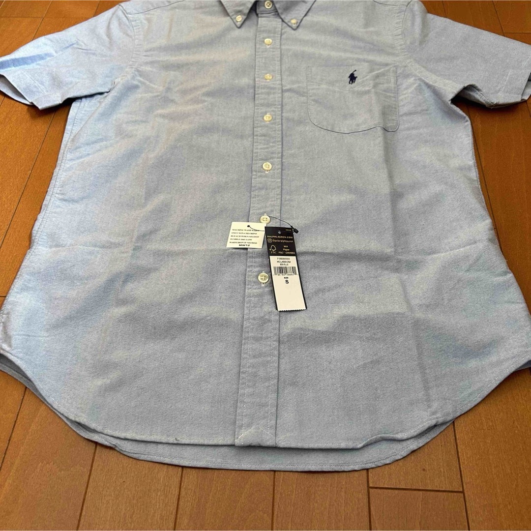 Ralph Lauren(ラルフローレン)の新品 90s POLO Ralph Lauren 半袖BDシャツ ブルー メンズのトップス(シャツ)の商品写真