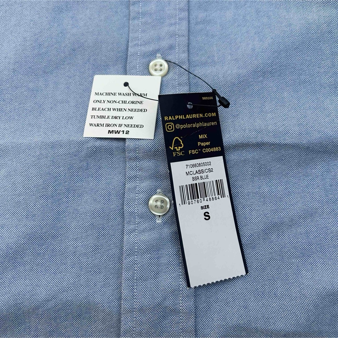 Ralph Lauren(ラルフローレン)の新品 90s POLO Ralph Lauren 半袖BDシャツ ブルー メンズのトップス(シャツ)の商品写真