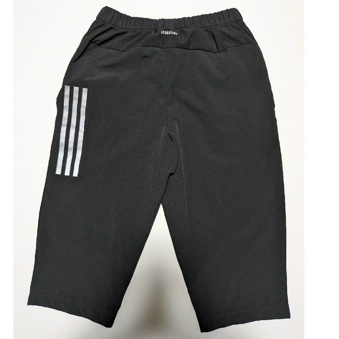 adidas(アディダス)の中古 アディダス adidas 七分丈パンツ キッズ 黒 160cm キッズ/ベビー/マタニティのキッズ服男の子用(90cm~)(パンツ/スパッツ)の商品写真