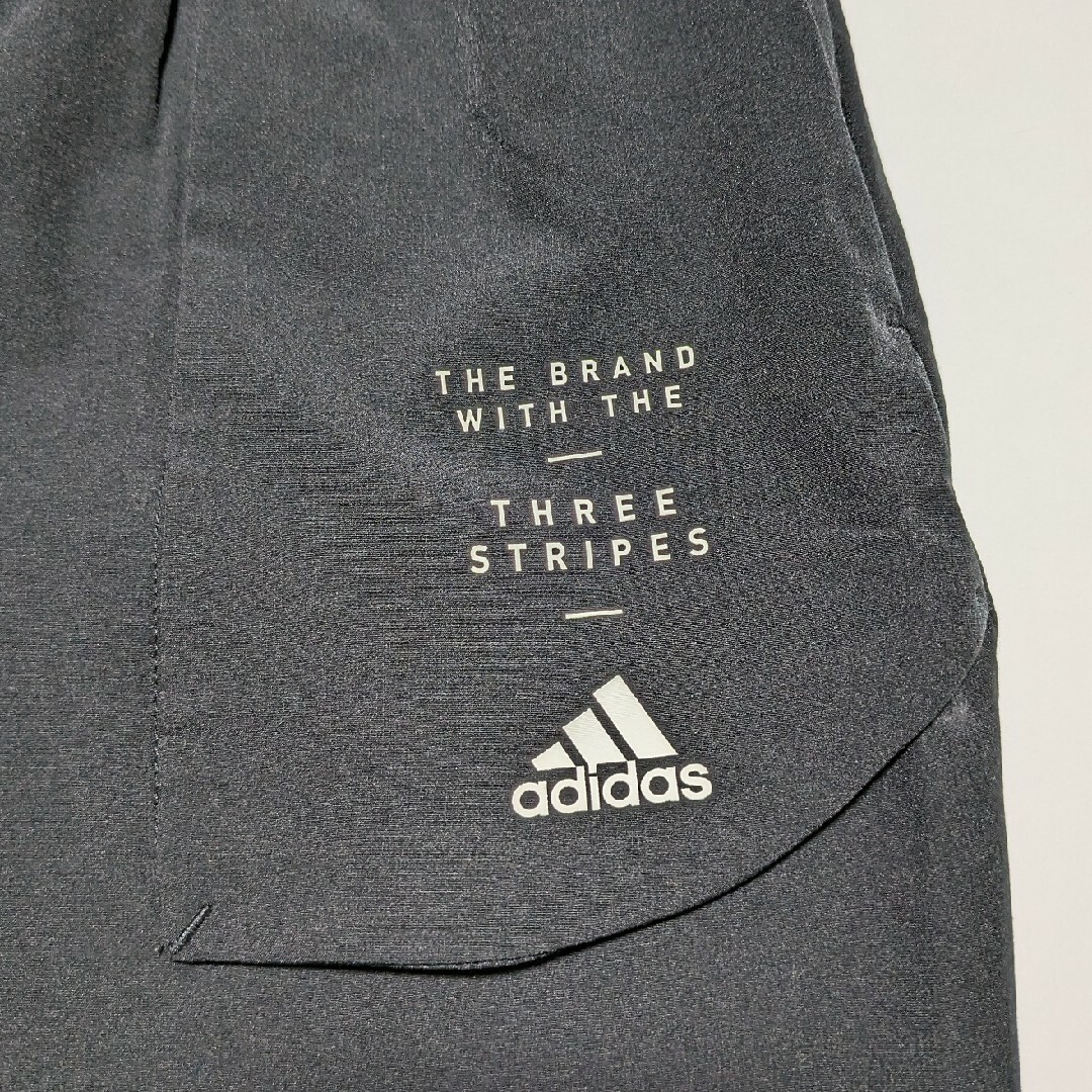 adidas(アディダス)の中古 アディダス adidas 七分丈パンツ キッズ 黒 160cm キッズ/ベビー/マタニティのキッズ服男の子用(90cm~)(パンツ/スパッツ)の商品写真