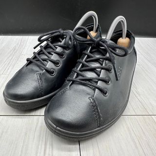 ECCO - 【ecco】エコー 22.5 スニーカー レザー ブラック 35