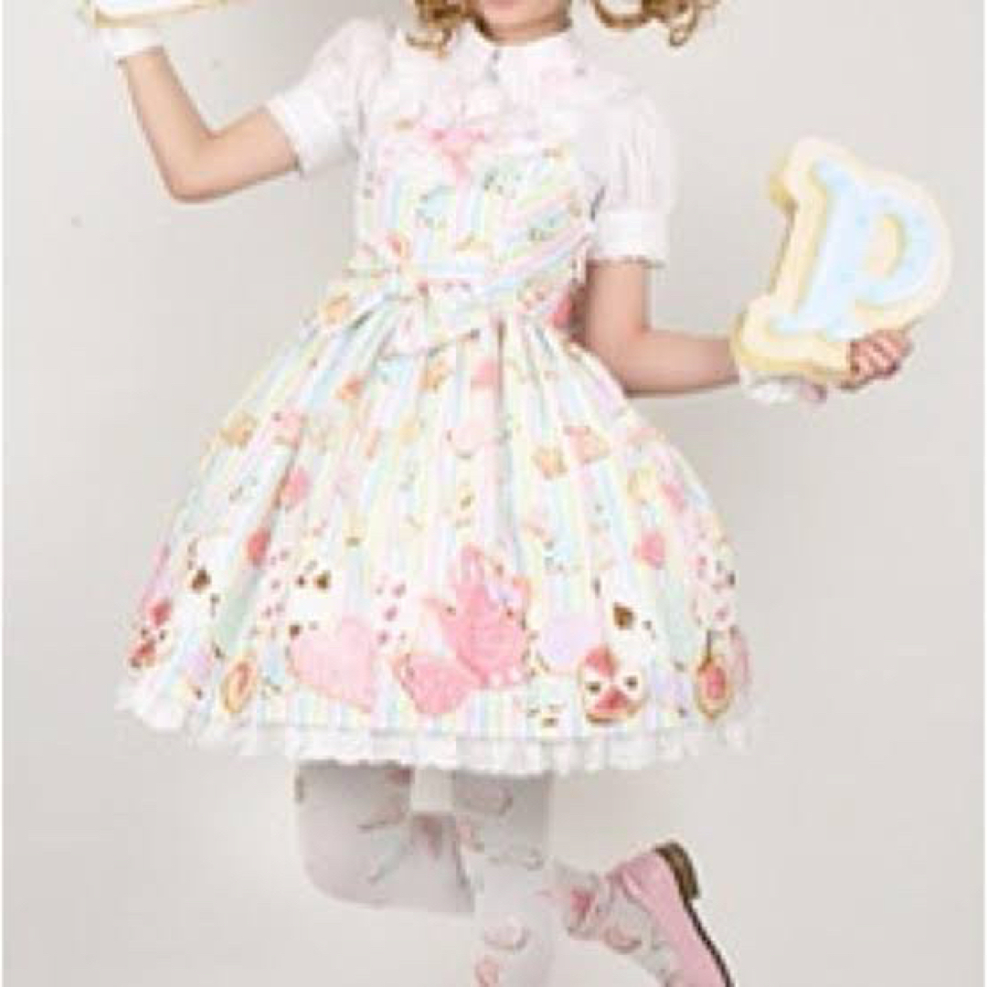 Angelic Pretty(アンジェリックプリティー)の♡ワンダークッキー ベアJSK♡ レディースのワンピース(ひざ丈ワンピース)の商品写真