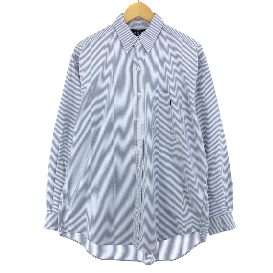 Ralph Lauren(ラルフローレン)の古着 ラルフローレン Ralph Lauren BIG SHIRT 長袖 ボタンダウンストライプシャツ メンズXL /eaa441086 メンズのトップス(シャツ)の商品写真