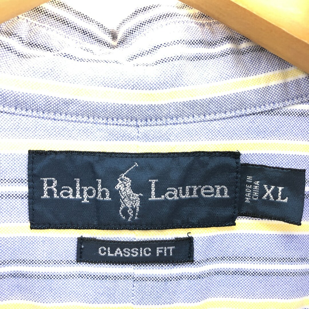 Ralph Lauren(ラルフローレン)の古着 ラルフローレン Ralph Lauren Ralph Lauren CLASSIC FIT 長袖 ボタンダウンストライプシャツ メンズXL /eaa441088 メンズのトップス(シャツ)の商品写真