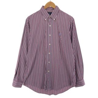 ラルフローレン(Ralph Lauren)の古着 ラルフローレン Ralph Lauren Ralph Lauren COSTOM FIT 長袖 ボタンダウンストライプシャツ メンズL /eaa441091(シャツ)