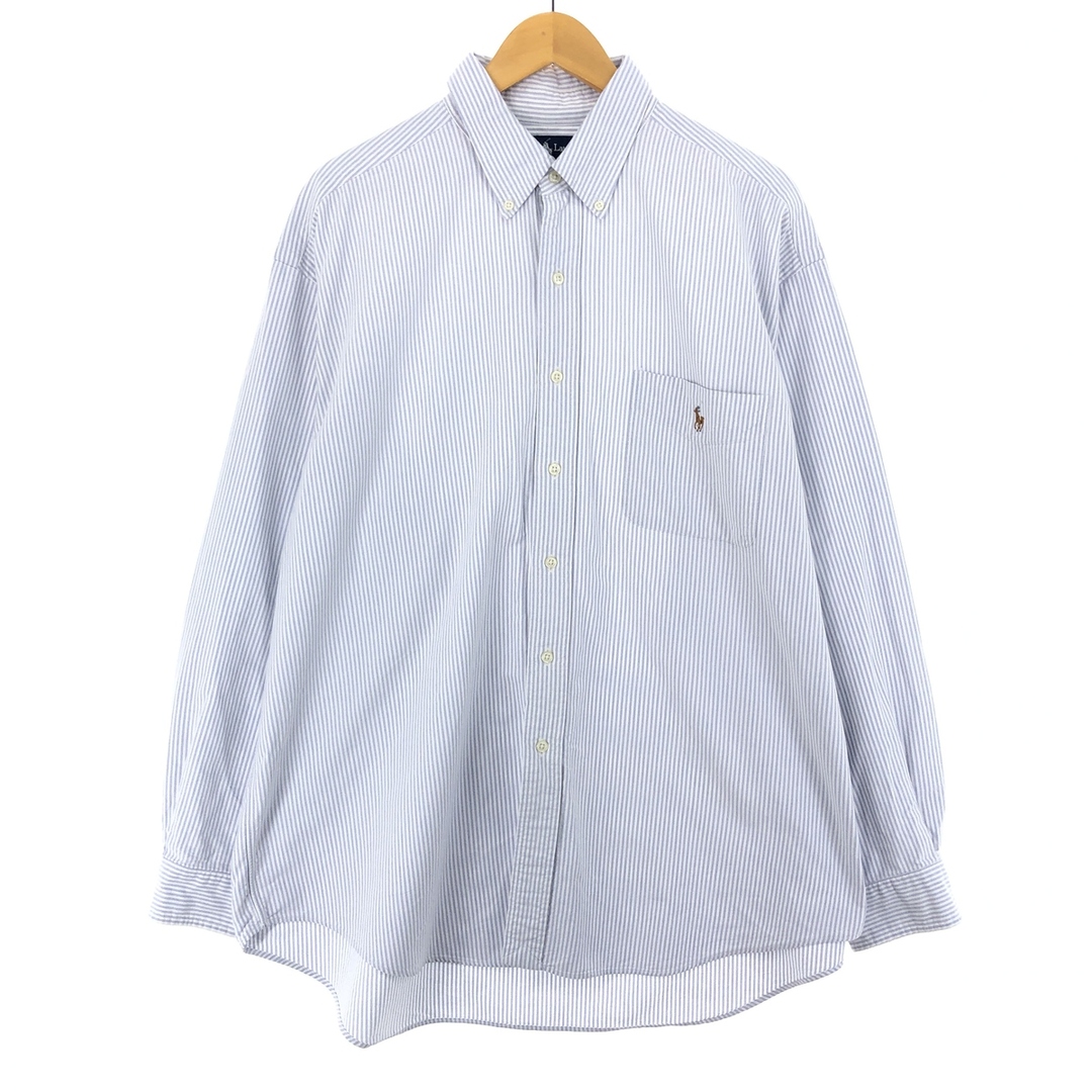 Ralph Lauren(ラルフローレン)の古着 ラルフローレン Ralph Lauren BIG SHIRT 長袖 ボタンダウンストライプシャツ メンズXL /eaa441092 メンズのトップス(シャツ)の商品写真