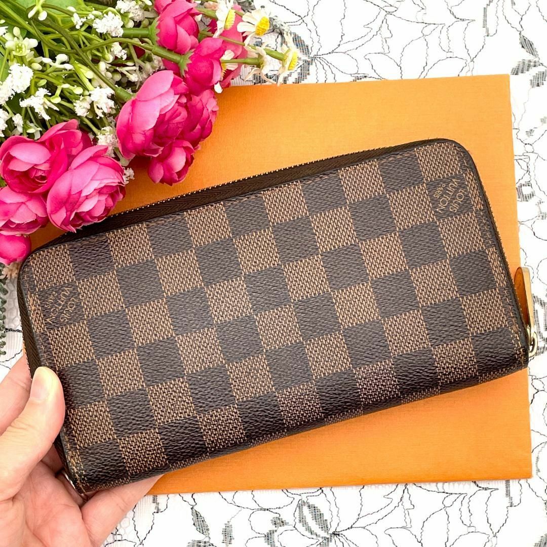 LOUIS VUITTON(ルイヴィトン)の★美品★　ルイヴィトン　ダミエ　ジッピーウォレット　エべヌ　長財布 レディースのファッション小物(財布)の商品写真