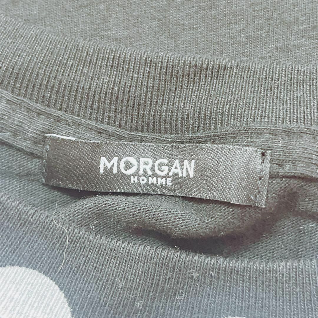 MORGAN HOMME(モルガンオム)のモルガンオム　ミックス柄半袖Tシャツ【M】ドット　ストライプ　コットン100% メンズのトップス(Tシャツ/カットソー(半袖/袖なし))の商品写真