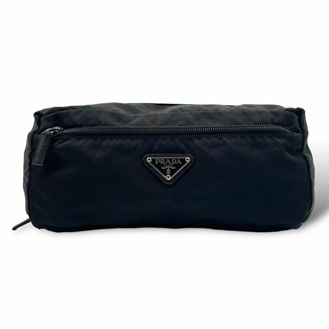 PRADA(プラダ)の美品 PRADA クラッチバッグ サフィアーノレザー ナイロン LAMPO 黒 メンズのバッグ(セカンドバッグ/クラッチバッグ)の商品写真