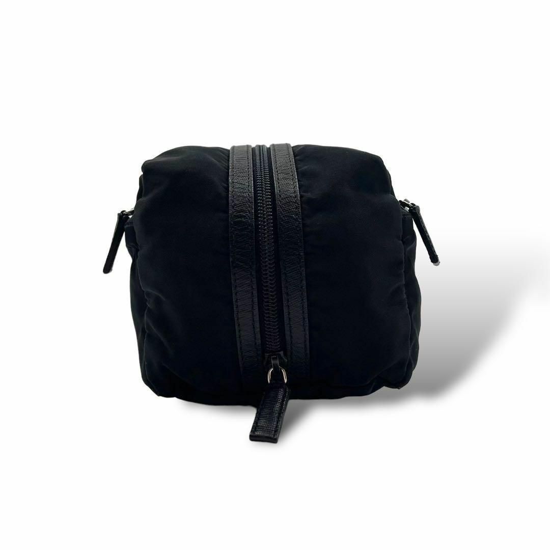 PRADA(プラダ)の美品 PRADA クラッチバッグ サフィアーノレザー ナイロン LAMPO 黒 メンズのバッグ(セカンドバッグ/クラッチバッグ)の商品写真