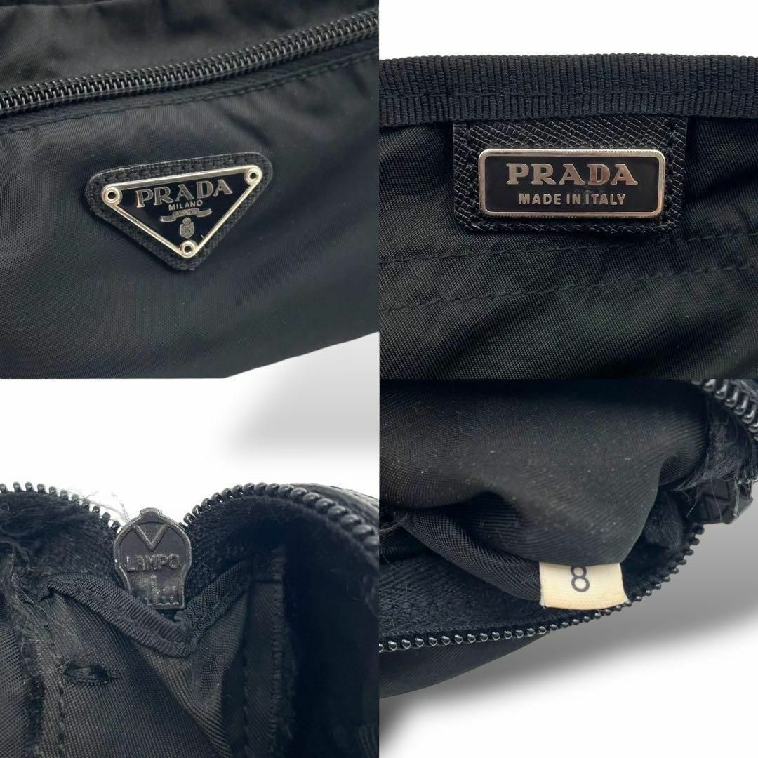 PRADA(プラダ)の美品 PRADA クラッチバッグ サフィアーノレザー ナイロン LAMPO 黒 メンズのバッグ(セカンドバッグ/クラッチバッグ)の商品写真