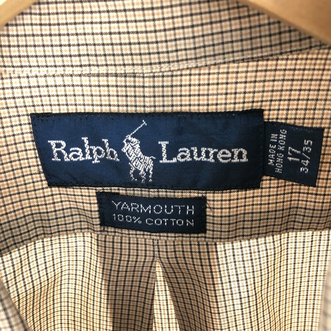 Ralph Lauren(ラルフローレン)の古着 ラルフローレン Ralph Lauren YARMOUTH 長袖 ボタンダウンチェックシャツ メンズXL /eaa446233 メンズのトップス(シャツ)の商品写真