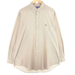 ラルフローレン(Ralph Lauren)の古着 ラルフローレン Ralph Lauren YARMOUTH 長袖 ボタンダウンチェックシャツ メンズXL /eaa446233(シャツ)