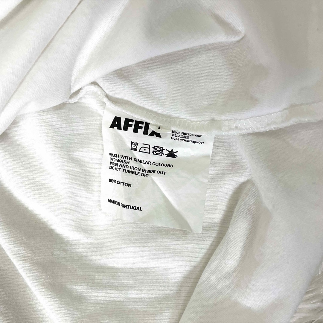 AFFIX(アフィックス)のAFFIX Tシャツ プリント ロゴ コットン L 白 ホワイト メンズのトップス(Tシャツ/カットソー(半袖/袖なし))の商品写真