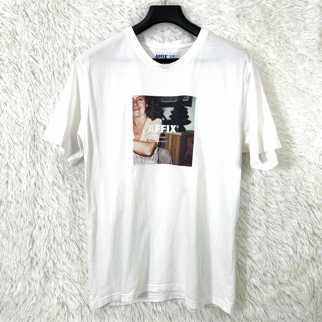 AFFIX(アフィックス)のAFFIX Tシャツ プリント ロゴ コットン L 白 ホワイト メンズのトップス(Tシャツ/カットソー(半袖/袖なし))の商品写真