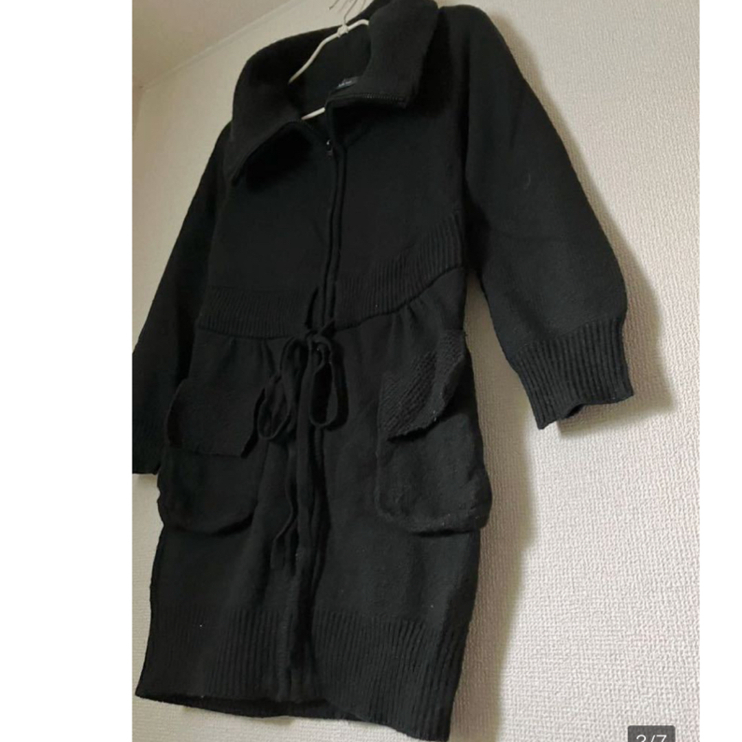 ニットコート　ニットジャケット レディースのトップス(ニット/セーター)の商品写真