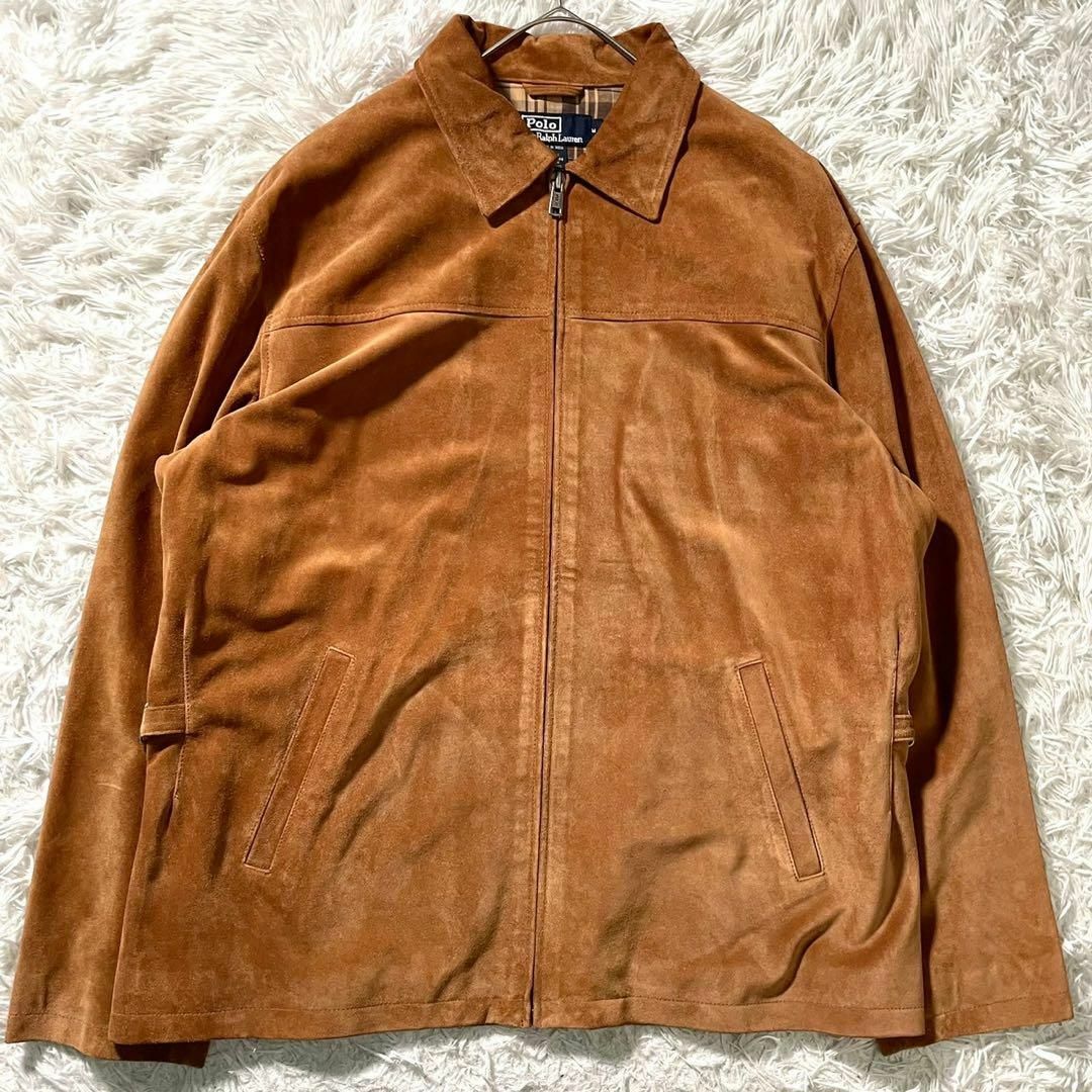 ☆極美品 90s ラルフローレン レザージャケット チェック ☆極美品 90s ラルフローレン レザージャケット チェック