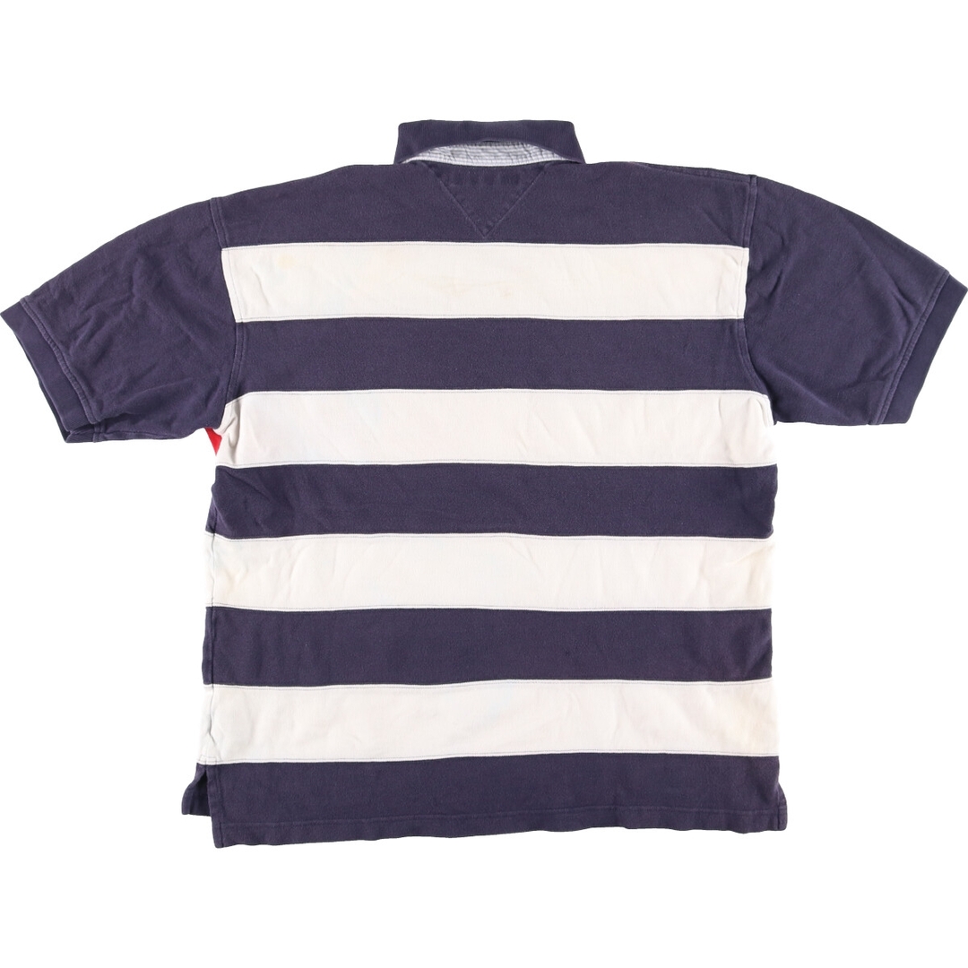 TOMMY HILFIGER(トミーヒルフィガー)の古着 トミーヒルフィガー TOMMY HILFIGER 半袖 ボーダー ポロシャツ メンズXL /eaa444814 メンズのトップス(ポロシャツ)の商品写真