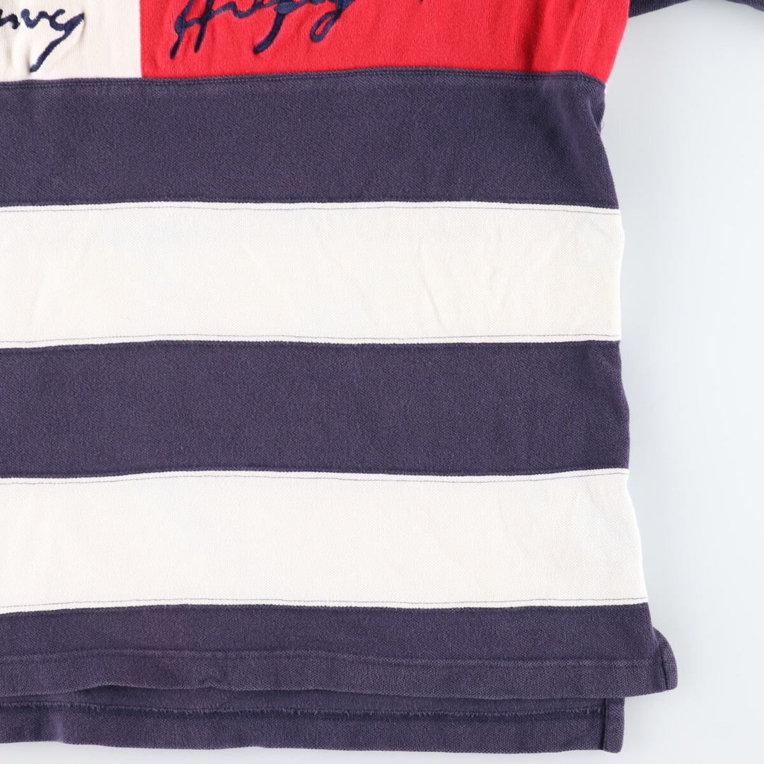 TOMMY HILFIGER(トミーヒルフィガー)の古着 トミーヒルフィガー TOMMY HILFIGER 半袖 ボーダー ポロシャツ メンズXL /eaa444814 メンズのトップス(ポロシャツ)の商品写真