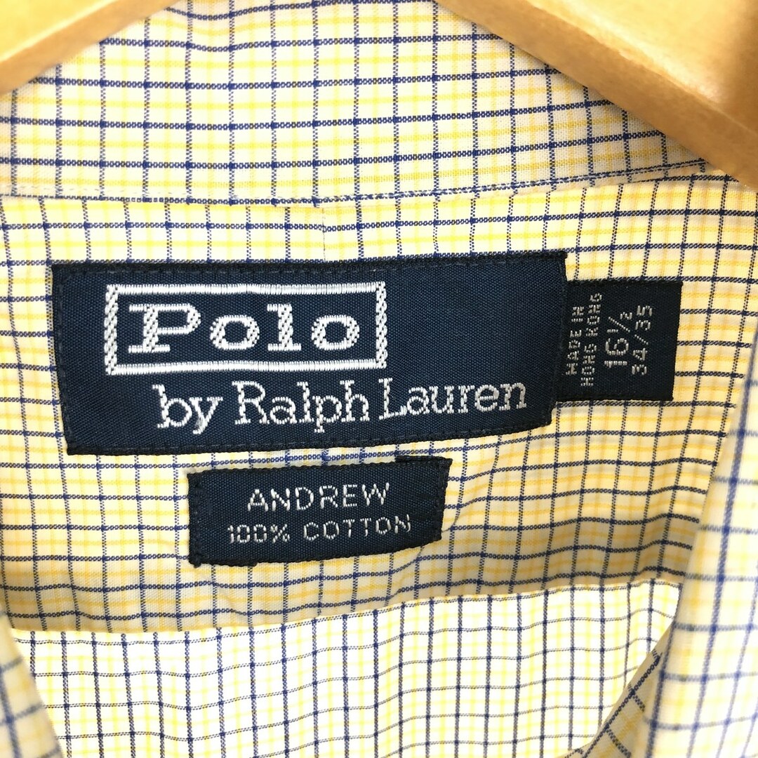 Ralph Lauren(ラルフローレン)の古着 ラルフローレン Ralph Lauren ANDREW 長袖 コットンチェックシャツ メンズL /eaa446246 メンズのトップス(シャツ)の商品写真