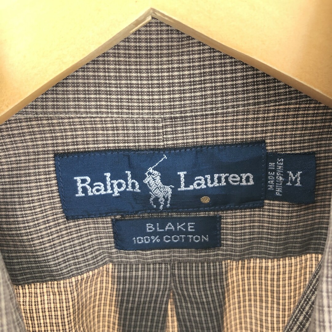 Ralph Lauren(ラルフローレン)の古着 ラルフローレン Ralph Lauren BLAKE 長袖 ボタンダウンチェックシャツ メンズM /eaa446247 メンズのトップス(シャツ)の商品写真