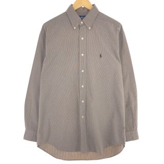 ラルフローレン(Ralph Lauren)の古着 ラルフローレン Ralph Lauren BLAKE 長袖 ボタンダウンチェックシャツ メンズM /eaa446247(シャツ)