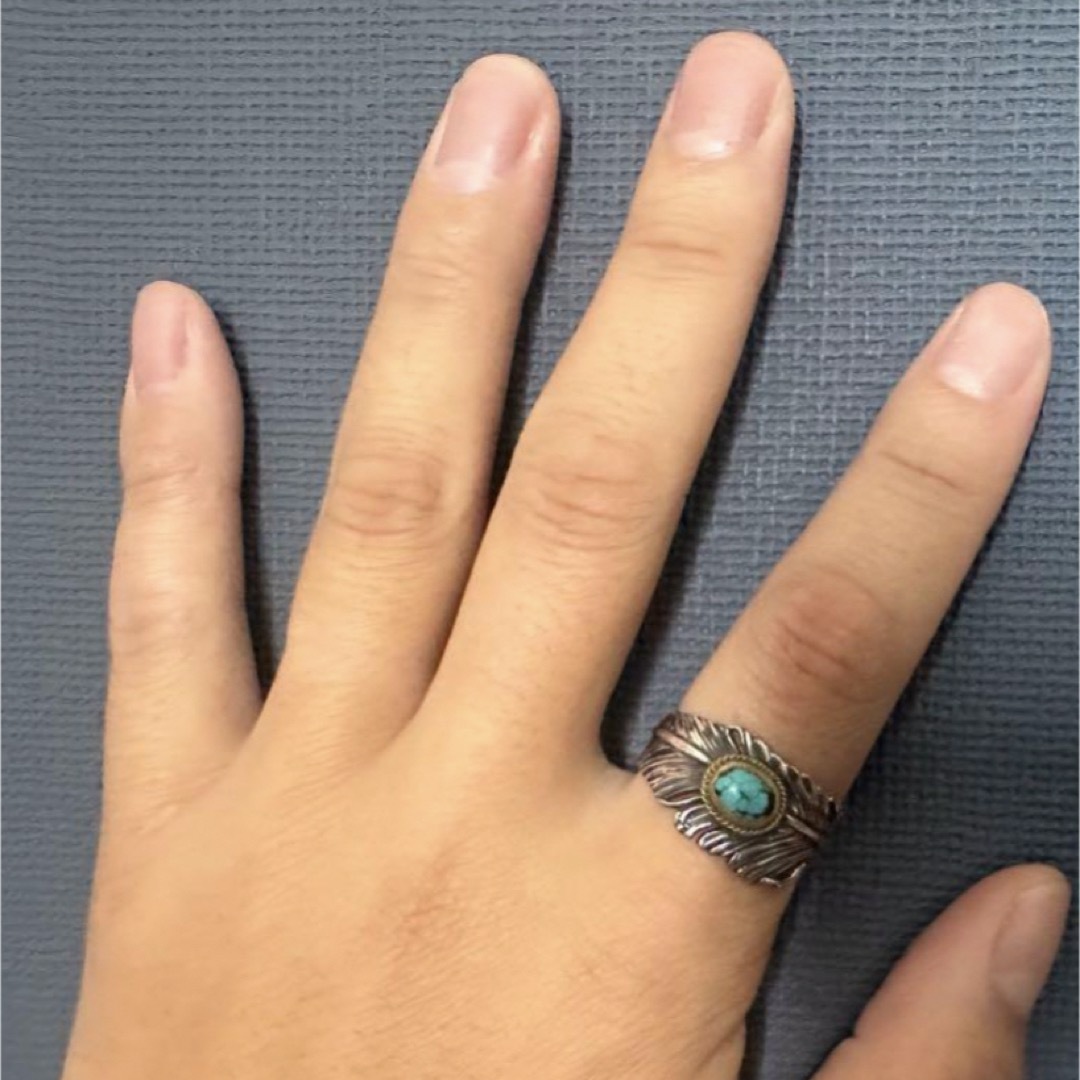 garden of eden feather turquoise ring メンズのアクセサリー(リング(指輪))の商品写真