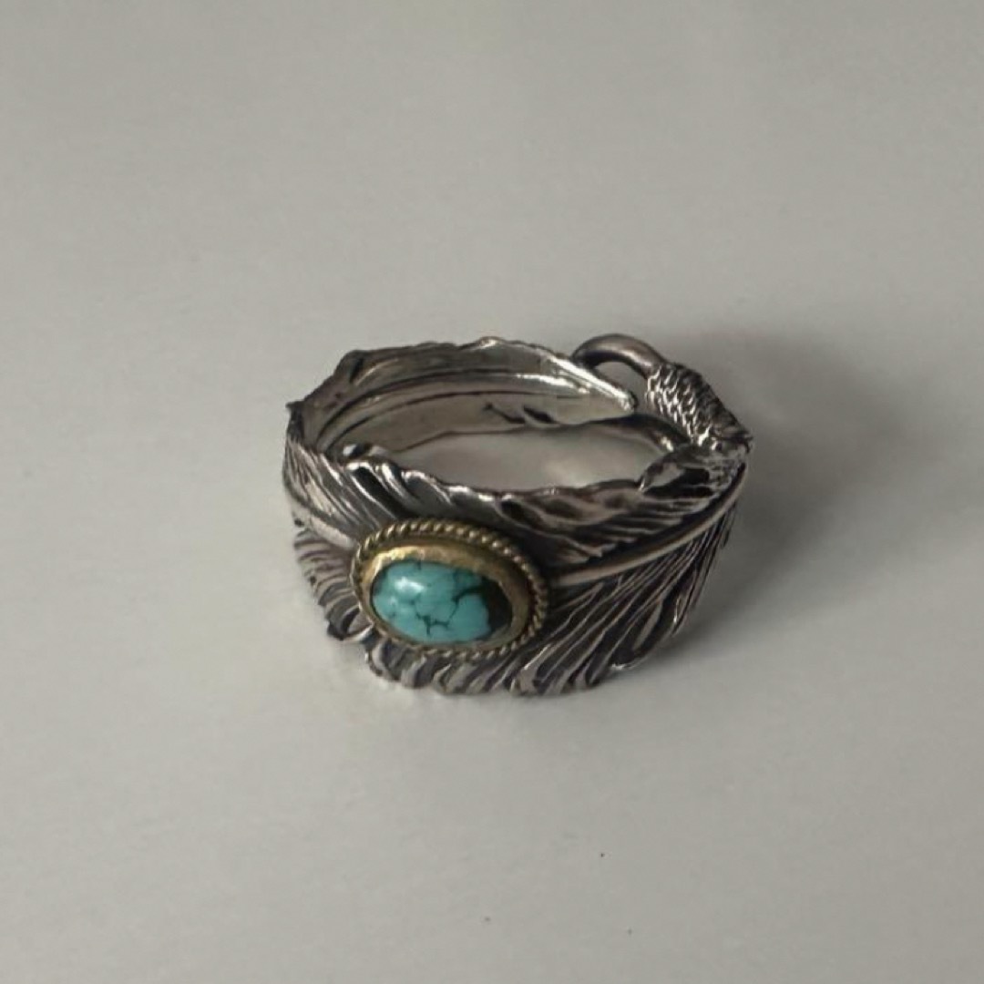 garden of eden feather turquoise ring メンズのアクセサリー(リング(指輪))の商品写真