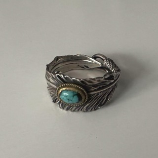 garden of eden feather turquoise ring(リング(指輪))