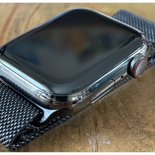 アップルウォッチ(Apple Watch)の美品Apple Watch 7  高級ステンレスグラファイト45mmセルラー(腕時計(デジタル))