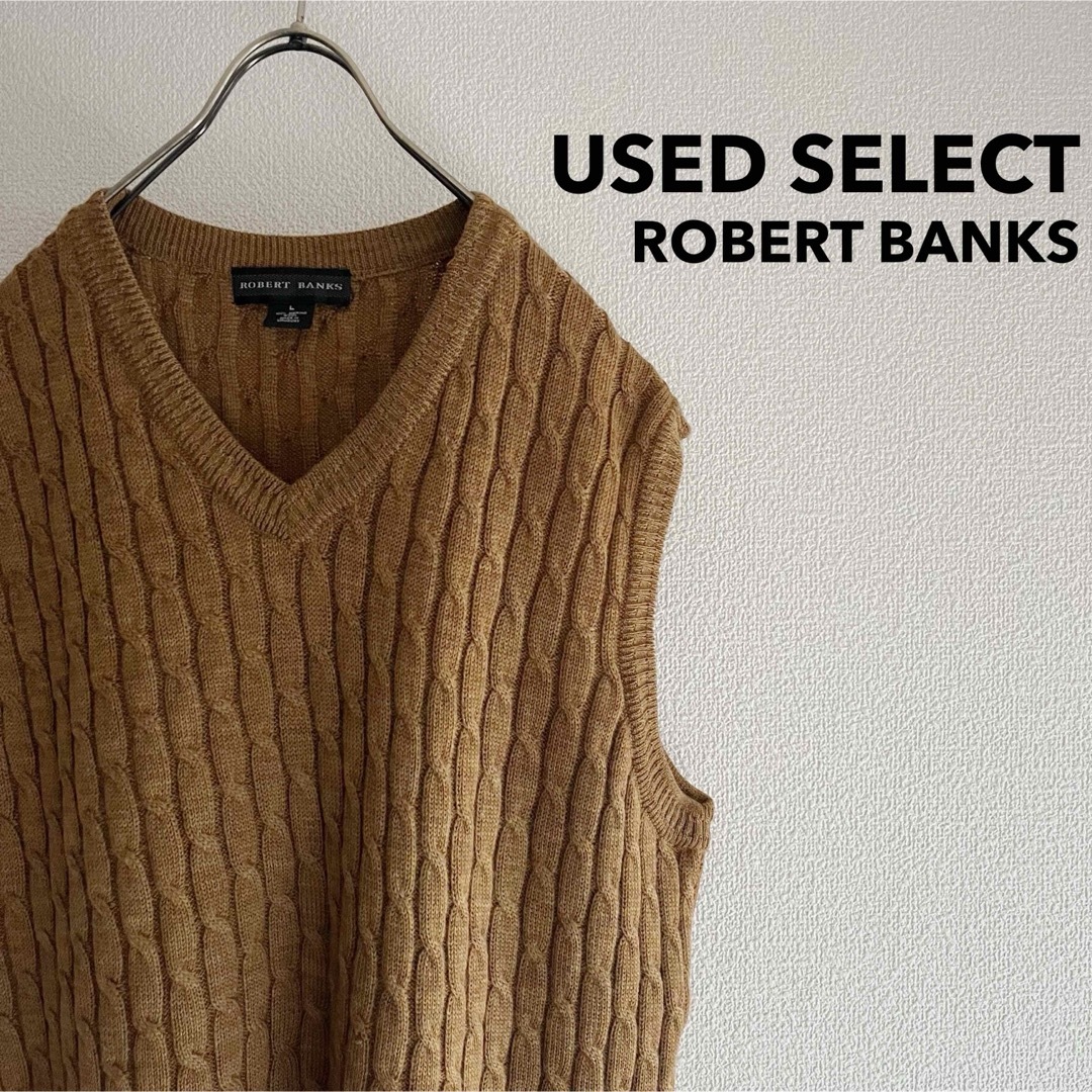 ウルグアイ製 “ROBERT BANKS” Cable Knit Vest メンズのトップス(ベスト)の商品写真