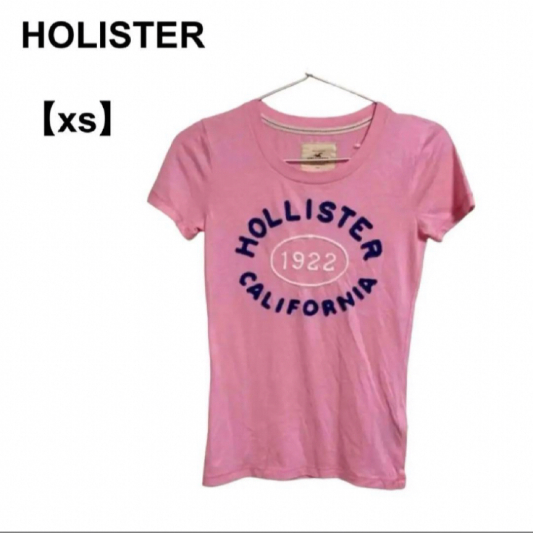 Hollister(ホリスター)の【古着】レディース HOLLISTER 半袖Tシャツ カットソー ロゴTシャツ レディースのトップス(Tシャツ(半袖/袖なし))の商品写真