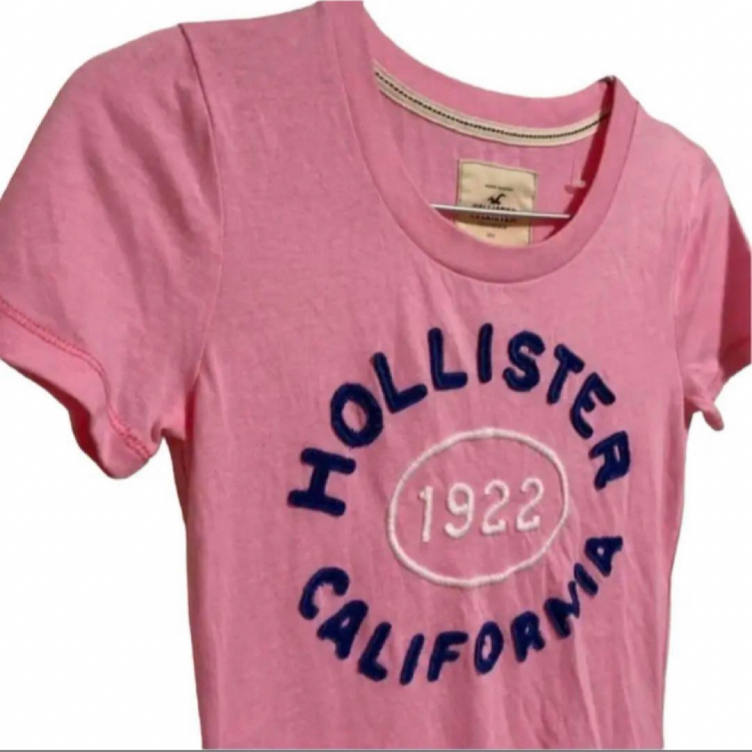 Hollister(ホリスター)の【古着】レディース HOLLISTER 半袖Tシャツ カットソー ロゴTシャツ レディースのトップス(Tシャツ(半袖/袖なし))の商品写真