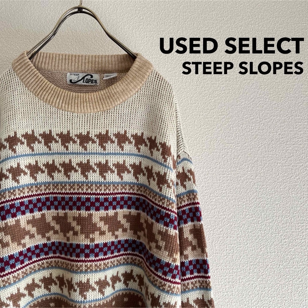 【SALE】“STEEP SLOPES” Knit / 韓国製 フェアアイル柄 メンズのトップス(ニット/セーター)の商品写真