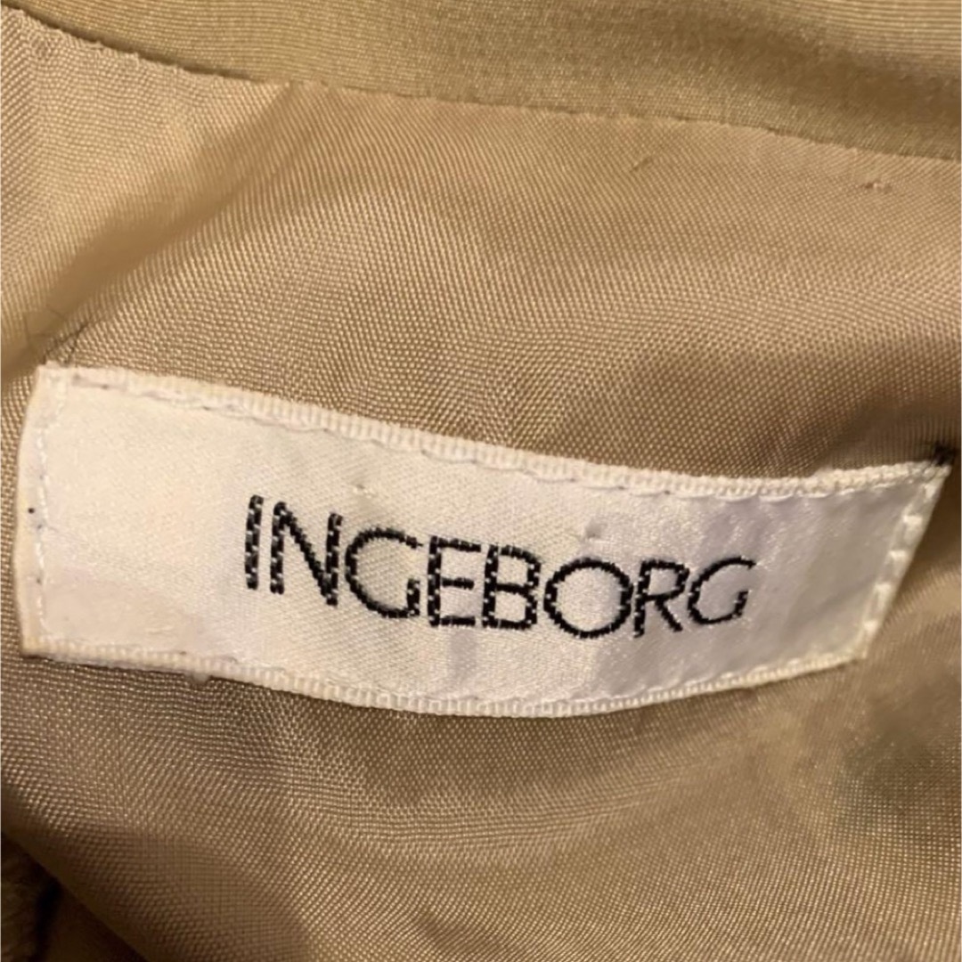 INGEBORG(インゲボルグ)のINGEBORG  トラング柄　ベージュワンピース レディースのワンピース(ロングワンピース/マキシワンピース)の商品写真