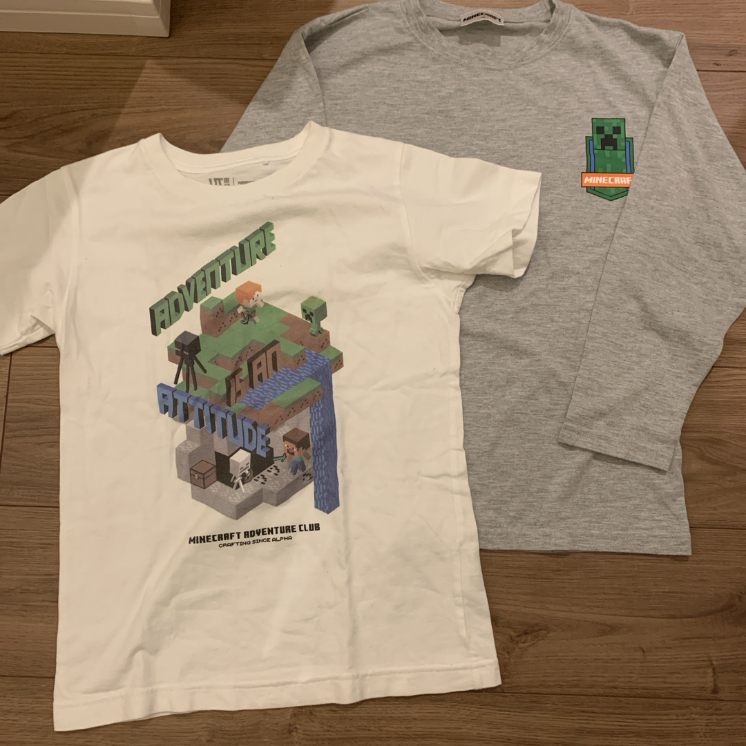 UNIQLO(ユニクロ)のマイクラ UT Ｔシャツ 半袖 ロンT 長袖 140㎝ キッズ/ベビー/マタニティのキッズ服男の子用(90cm~)(Tシャツ/カットソー)の商品写真