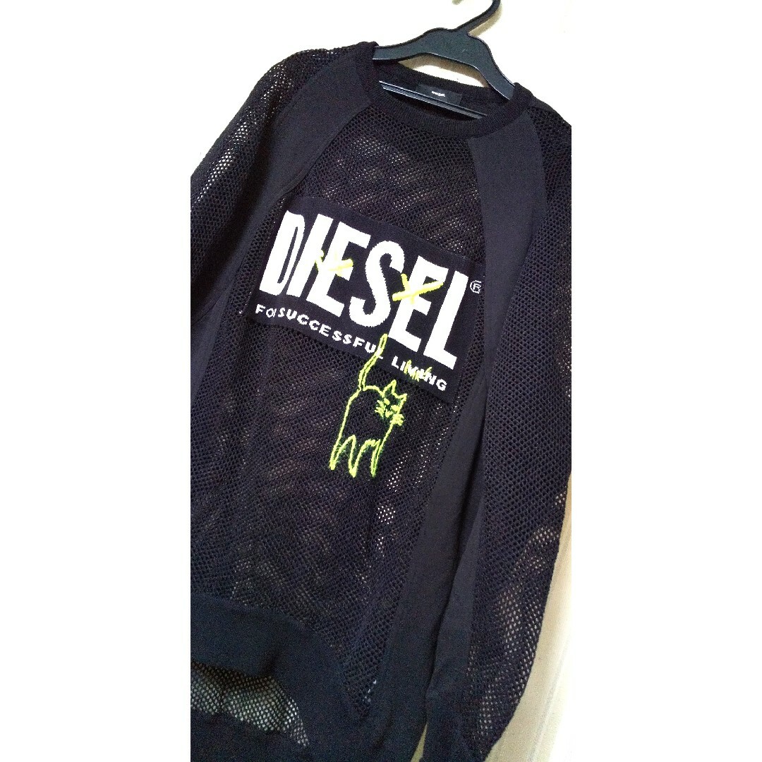 DIESEL(ディーゼル)の【美品】DIESEL メッシュ スウェット トレーナー レディースのトップス(トレーナー/スウェット)の商品写真