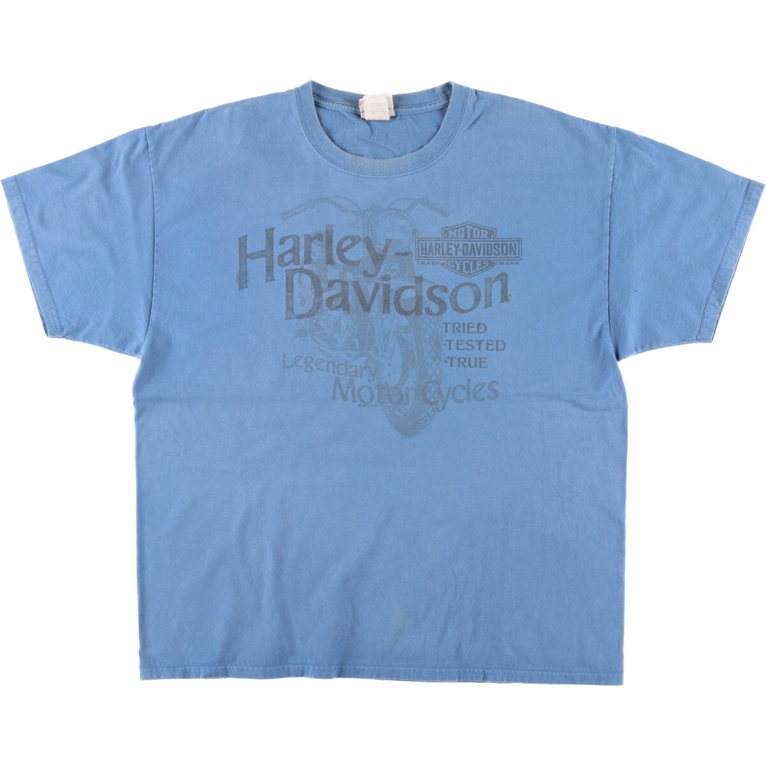 Harley Davidson(ハーレーダビッドソン)の古着 00年代 ハーレーダビッドソン Harley-Davidson モーターサイクル バイクTシャツ メンズXL /eaa446220 メンズのトップス(Tシャツ/カットソー(半袖/袖なし))の商品写真