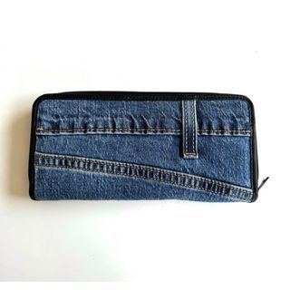 ★新品★デニムリメイク財布　ハンドメイド　ファスナーロングウォレット　C(財布)