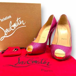 クリスチャンルブタン(Christian Louboutin)の美品 付属品完備 クリスチャンルブタン パンプス ヒール 総ラメ 22㎝(ハイヒール/パンプス)