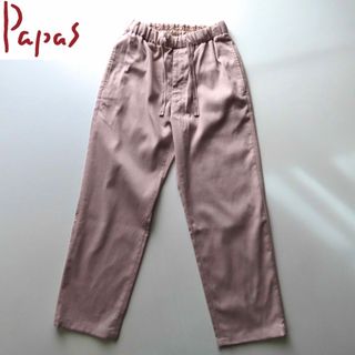 21SS 未使用 Papas 製品洗いリネンポリイージースラックス 46 S(スラックス)