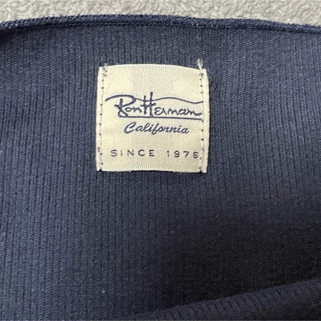 Ron Herman(ロンハーマン)のロンハーマン　リブ　ボートネック　長袖　ネイビー　XS S レディースのトップス(カットソー(長袖/七分))の商品写真