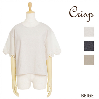 クリスプ(Crisp)のCrisp カットワークスリーブTシャツ(Tシャツ/カットソー(半袖/袖なし))