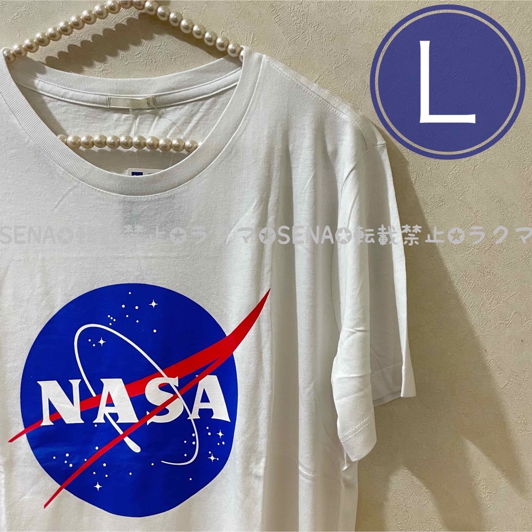 GU(ジーユー)のGU NASA Tシャツ 企業ロゴTシャツ 企業Tシャツ レディースのトップス(Tシャツ(半袖/袖なし))の商品写真