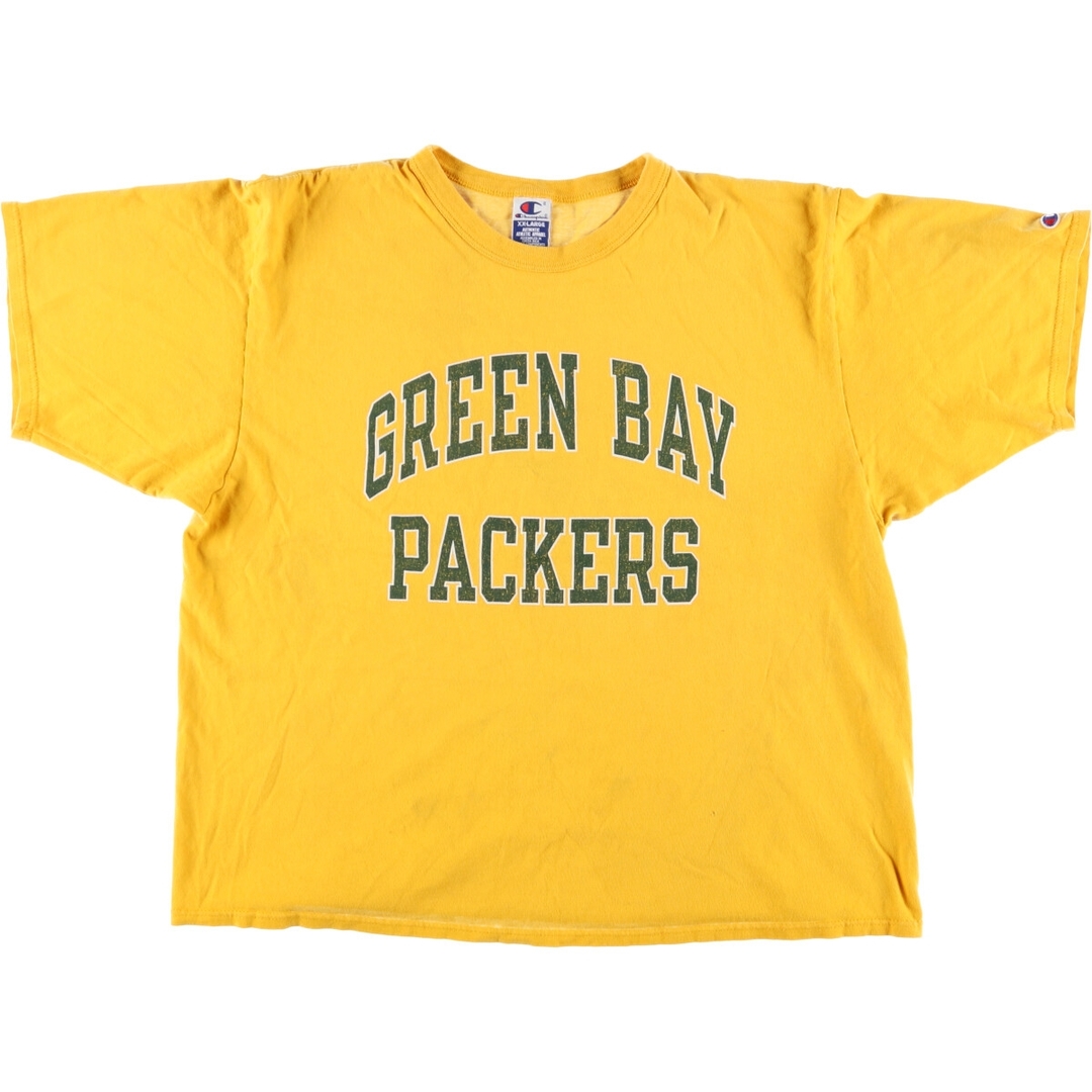 Champion(チャンピオン)の古着 90年代 チャンピオン Champion NFL GREEN BAY PACKERS グリーンベイパッカーズ スポーツTシャツ メンズXXL /eaa441622 メンズのトップス(Tシャツ/カットソー(半袖/袖なし))の商品写真