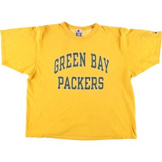 チャンピオン(Champion)の古着 90年代 チャンピオン Champion NFL GREEN BAY PACKERS グリーンベイパッカーズ スポーツTシャツ メンズXXL /eaa441622(Tシャツ/カットソー(半袖/袖なし))