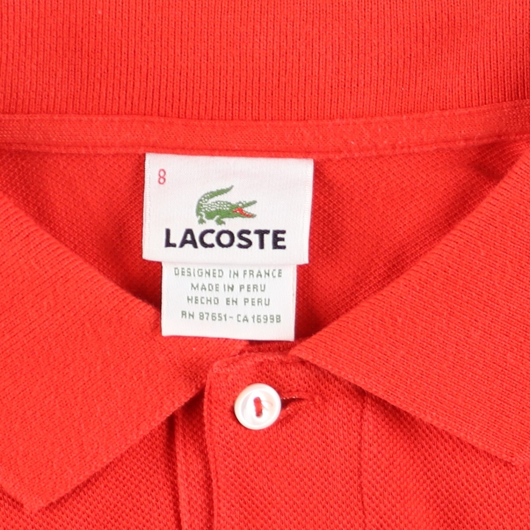 LACOSTE(ラコステ)の古着 ラコステ LACOSTE フランス企画 半袖 ポロシャツ 8 メンズXXL /eaa444833 メンズのトップス(ポロシャツ)の商品写真