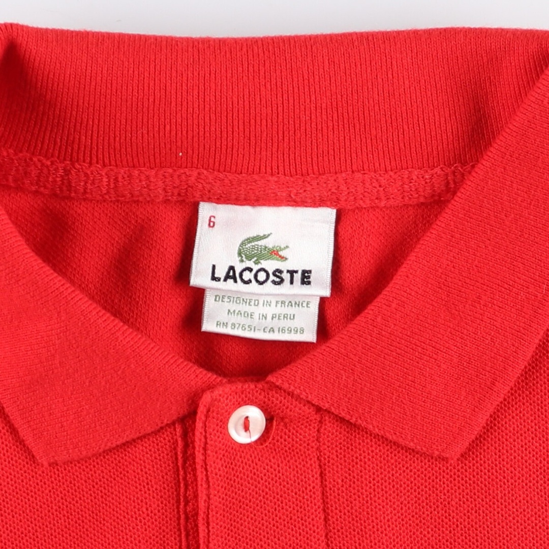 LACOSTE(ラコステ)の古着 ラコステ LACOSTE フランス企画 半袖 ポロシャツ 6 メンズXL /eaa444835 メンズのトップス(ポロシャツ)の商品写真