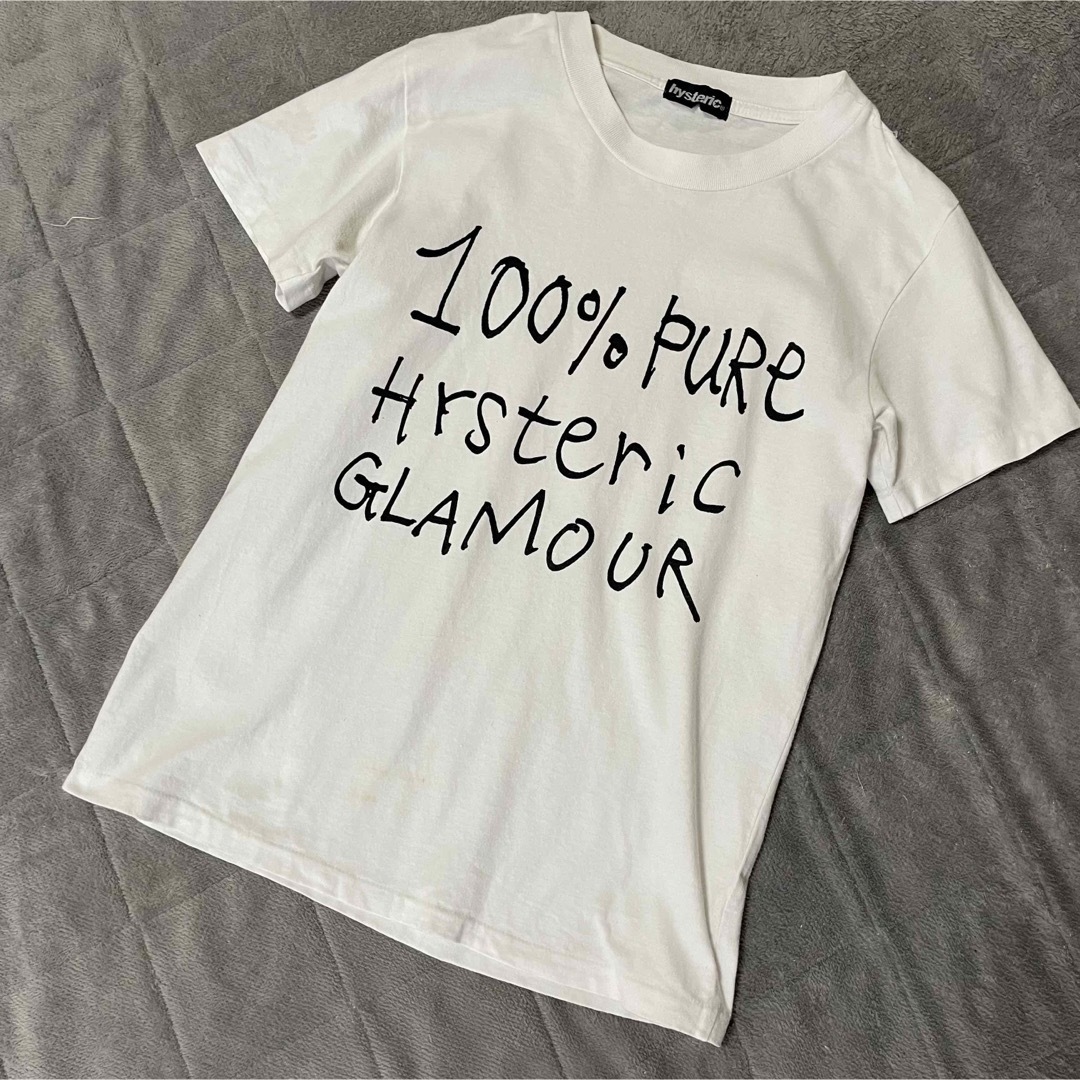 HYSTERIC GLAMOUR(ヒステリックグラマー)のヒステリックグラマー　デカロゴ　半袖　Tシャツ　白　L レディースのトップス(Tシャツ(半袖/袖なし))の商品写真
